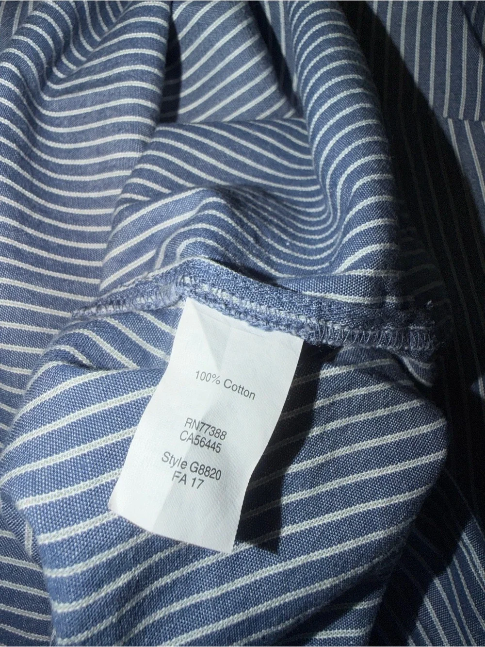 J Crew Chambray Blue Striped Bell Sleeve Dress